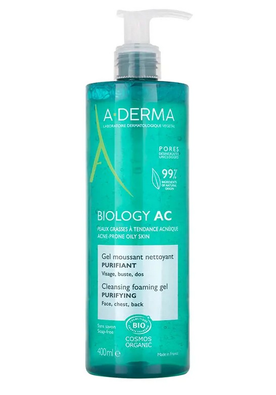 Aderma Biology AC Gel Moussant Nettoyant Purifiant 400ml
